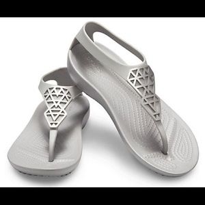 CROCS WOMEN'S FLIP FLOP SANDAL SERENA EMBELLISH 10 women’s